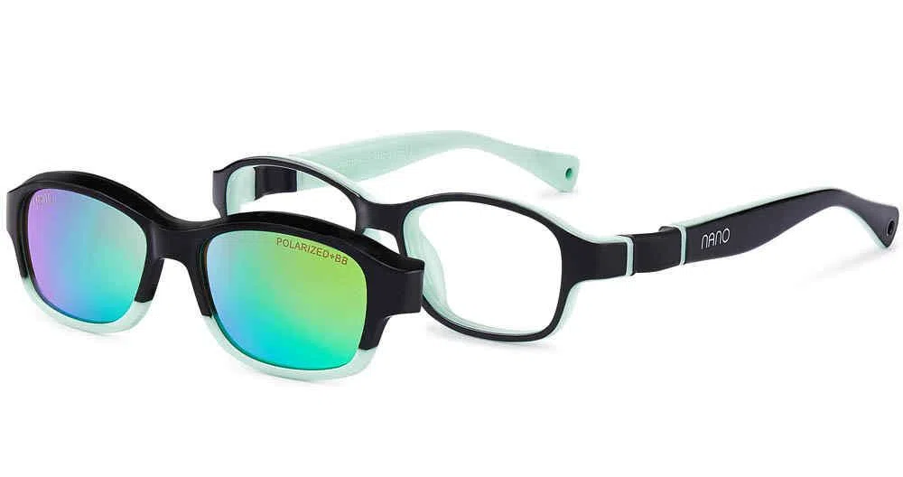 Nanovista TWITCH SC 3.0 Eyeglasses - CLIP TWITCH SC 3.0 BLACK MINT W/CLIP